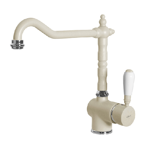 Elleci-Rubinetto-Miscelatore-Cucina-Rio-Granitek-Bianco-Antico-MGKRIO62