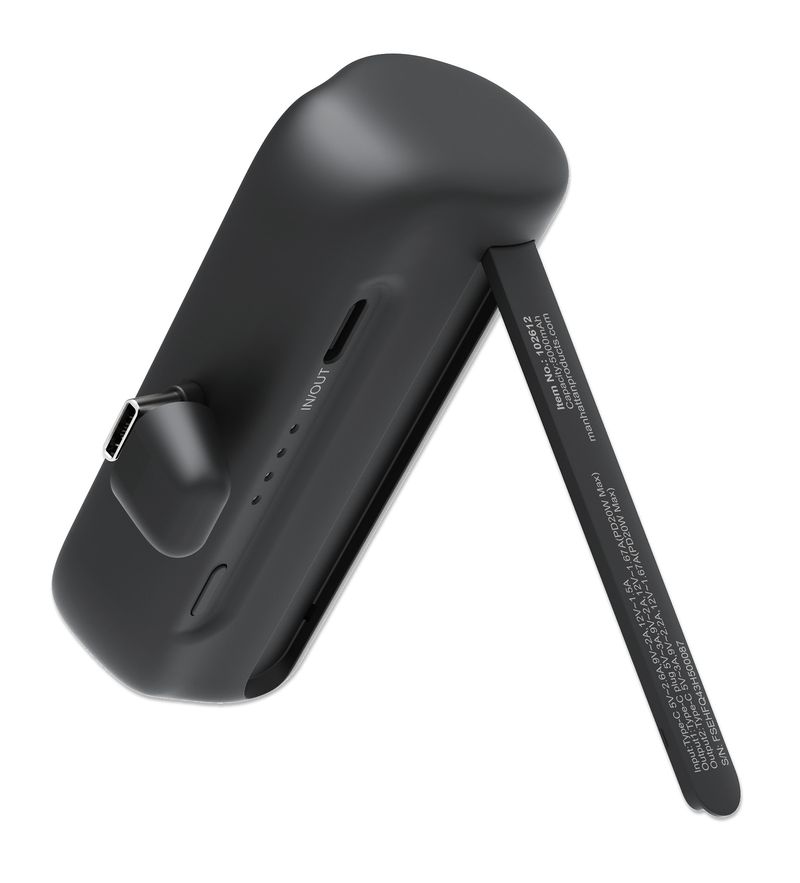 Manhattan-102612-batteria-portatile-Ioni-di-Litio-5000-mAh-Nero