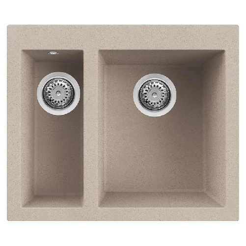 Elleci-Lavello-Incasso-2-vasche-59x50-Quadra-150-Granitek-Avena-LGQ15051
