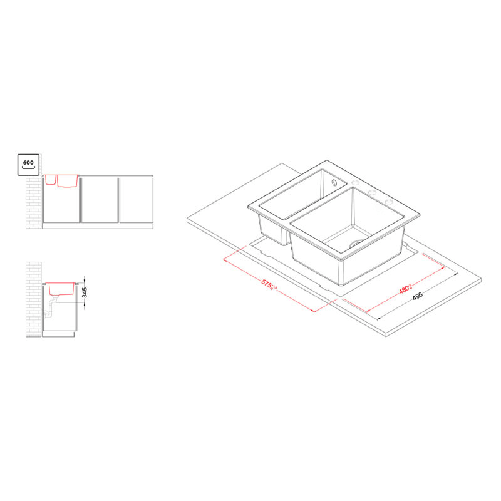 Elleci-Lavello-Incasso-2-vasche-59x50-Quadra-150-Granitek-Avena-LGQ15051