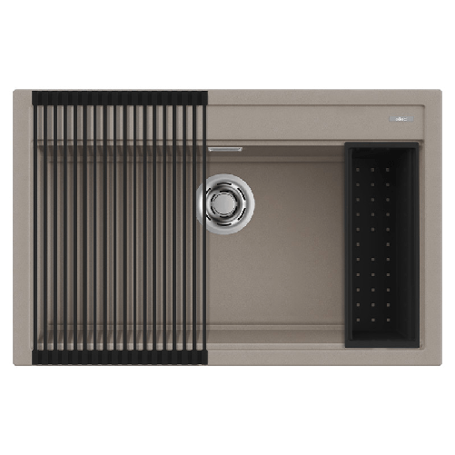 Elleci-Lavello-Incasso-1-vasca-79x51-Best-130-Bundle-Granitek-Grigio-Tortora-LGB13043K2