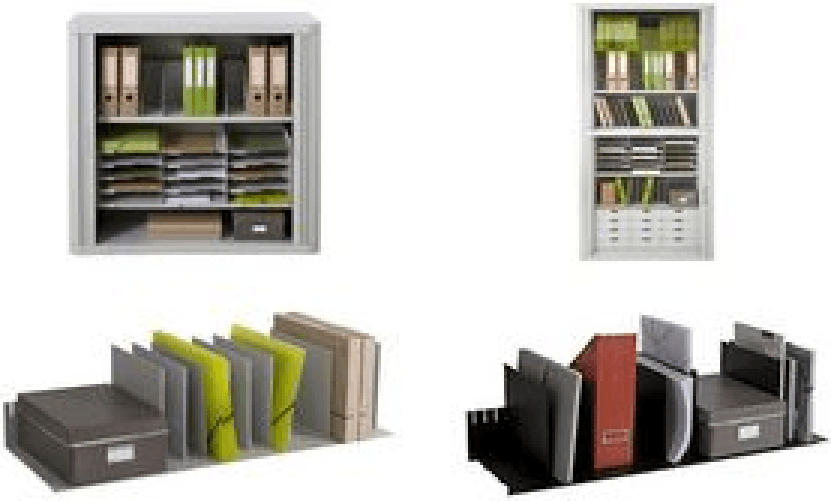 Paperflow  Reggilibri Paperflow con 10 separatori mobili grigio K421202
