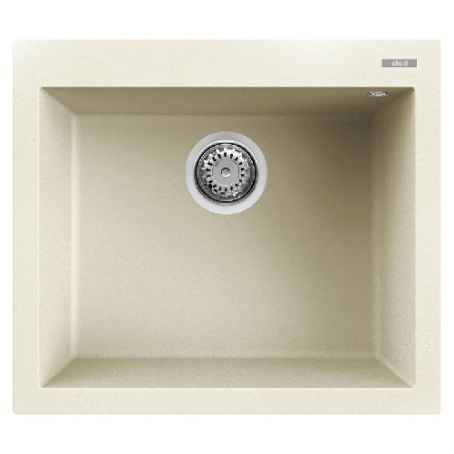 Elleci-Lavello-Incasso-1-vasca-57x50-Quadra-105-Granitek-Bianco-Antico-LGQ10562