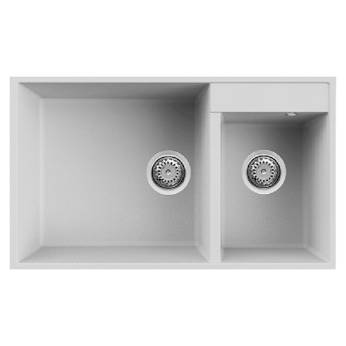 Elleci-Lavello-Incasso-2-vasche-785x47-Quadra-440-Sottotop-Granitek-Bianco-LGQ44068BSO