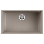 Elleci Lavello Incasso 1 vasca 76x44 Quadra 130 Sottotop Granitek Grigio Tortora LGQ13043BSO