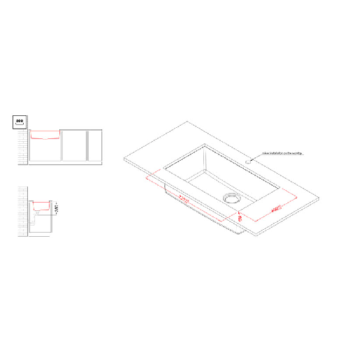 Elleci-Lavello-Incasso-1-vasca-76x44-Quadra-130-Sottotop-Granitek-Grigio-Tortora-LGQ13043BSO