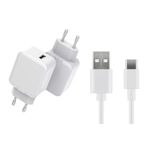 CoreParts MBXUSB-AC0011 Caricabatterie per dispositivi mobili Bianco Interno (USB Charger with 2meter USB-C - Cable 12W