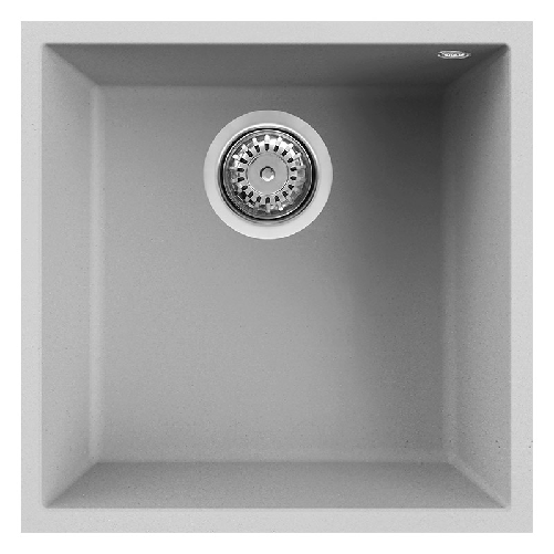 Elleci-Lavello-Incasso-1-vasca-44x44-Quadra-102-Sottotop-Granitek-Grigio-Aluminium-LMQ10279BSO