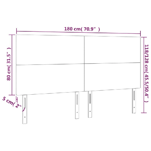 Testiera-4-pz-Grigio-Chiaro-90x5x78-88-cm-in-Tessuto