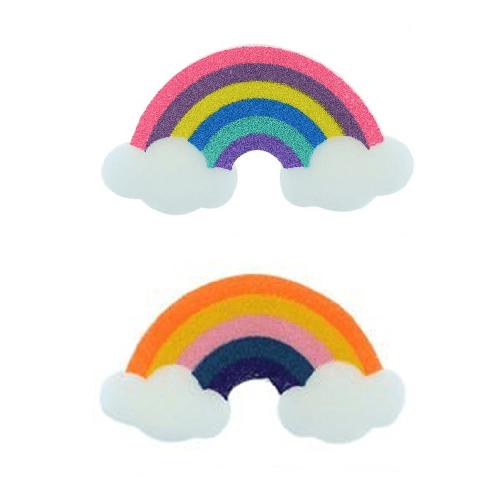 Cleafe-set 2 Pz Spugna Corpo Bagno Doccia Tonificante Pelle Colorate Forma Di Arcobaleno 10689 -