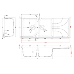 Elleci-Lavello-Incasso-2-vasche-116x50-Ego-500-Granitek-Antracite-LGE50059