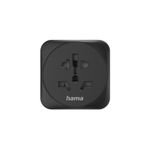 Hama-Reiseadapter-Typ-E-und-F-3-polig-universal-Welt-nach-Europa-Schwarz--00223454-