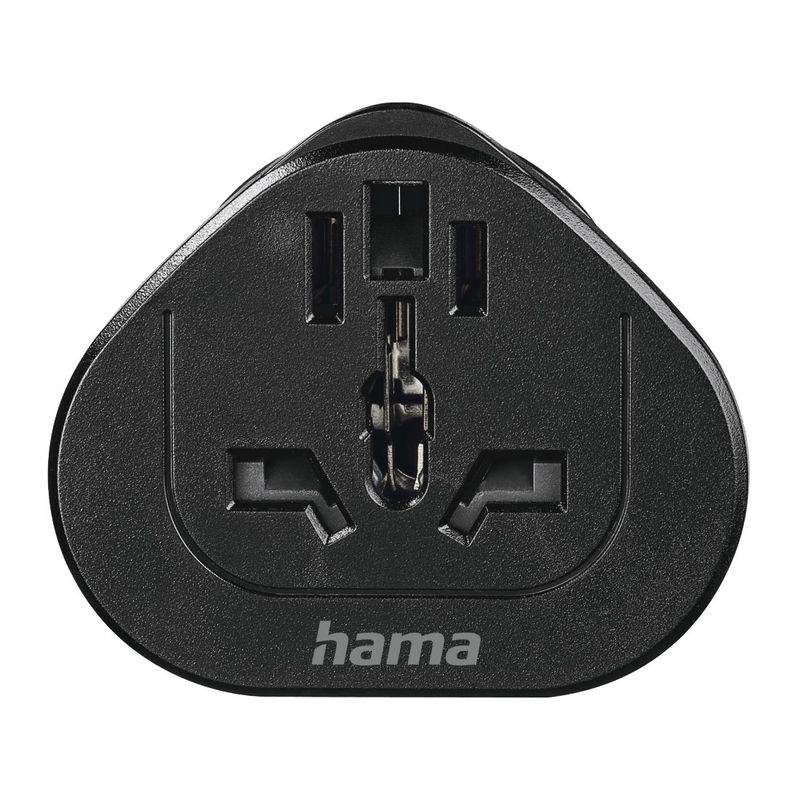 Hama-Reiseadapter-Typ-E-und-F-3-polig-universal-Welt-nach-Europa-Schwarz--00223454-