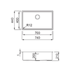 Elleci-Lavello-Incasso-1-vasca-74x44-Esprit-700-Satinata-Inox-LIE700SAC