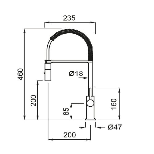 Elleci-Rubinetto-Miscelatore-Cucina-Arcadia-Keratek-Black-Matt-MOKARCBK