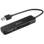 Sandberg 134-32 lettore di schede USB 3.2 Gen 1 [3.1 Gen 1] Nero (USB 3.0 Pocket Card Reader - USB 3.0 Pocket Card Reade