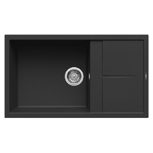 Elleci-Lavello-Incasso-1-vasca-86x50-Unico-410-Keratek-Nero-Black-Assoluto-LKU41086