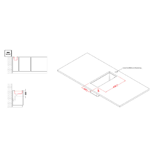 Elleci-Lavello-Incasso-1-vasca-20x44-Quadra-50-Sottotop-Keratek-Champagne-LKQ05095BSO