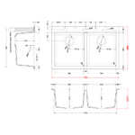 Elleci-Lavello-Incasso-2-vasche-79x50-Quadra-350-Granitek-Espresso-Marrone-LGQ35078