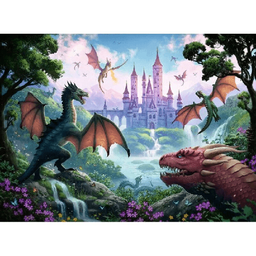 Puzzle-Ravensburger-13356-The-Dragon-s-Wrath-XXL-300-Pezzi