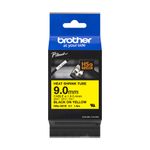 Brother Cassetta nastro termorestringente originale HSe-621E – Nero su giallo, 9 mm di larghezza