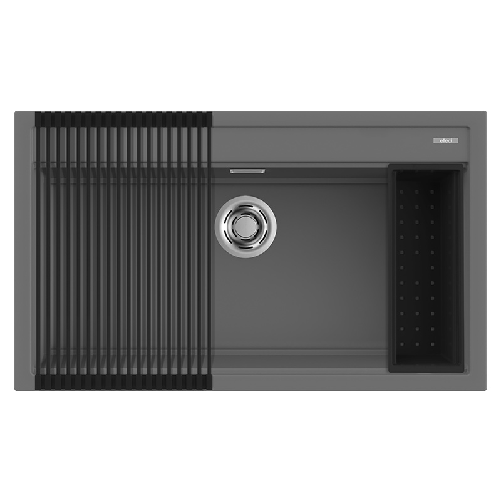 Elleci-Lavello-Incasso-1-vasca-86x51-Best-360-Bundle-Keratek-Grigio-Dark-Grey-LKB36099K2