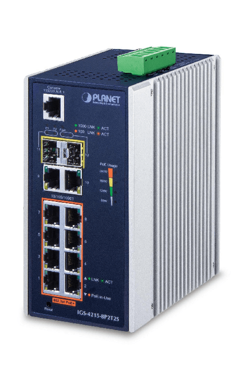 PLANET-IGS-4215-8P2T2S-switch-di-rete-Gestito-L2-L4-Gigabit-Ethernet--10-100-1000--Supporto-Power-over-Ethernet--PoE--Bl