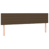 vidaXL-Testiera-2-pz-Marrone-Scuro-100x5x78-88-cm-in-Tessuto