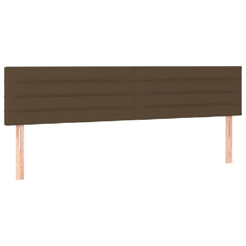 vidaXL-Testiera-2-pz-Marrone-Scuro-100x5x78-88-cm-in-Tessuto