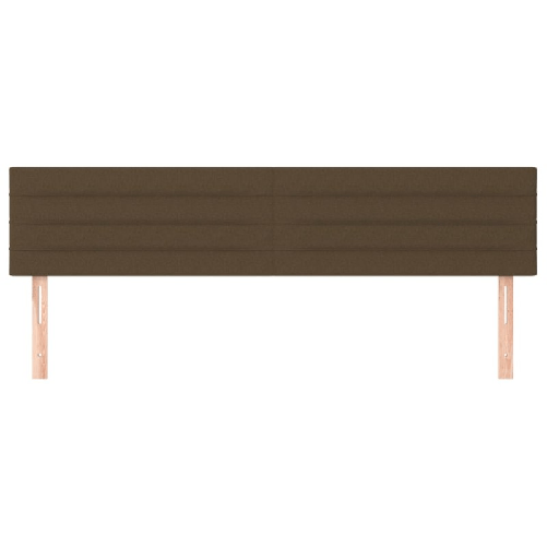 vidaXL-Testiera-2-pz-Marrone-Scuro-100x5x78-88-cm-in-Tessuto