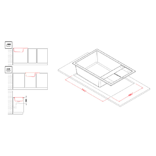 Elleci-Lavello-Incasso-1-vasca-78x50-Unico-310-Granitek-Grigio-Tortora-LGU31043