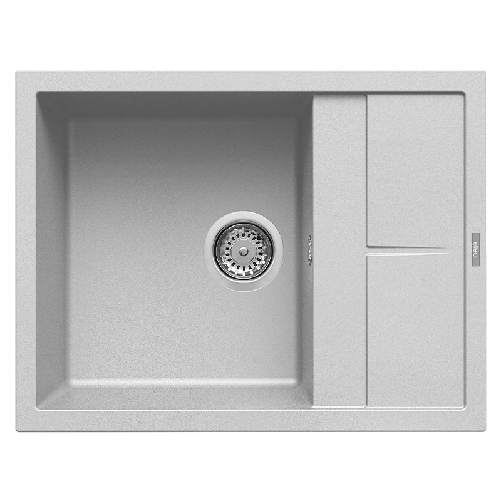 Elleci-Lavello-Incasso-1-vasca-65x50-Unico-125-Granitek-Grigio-Alumnium-LMU12579