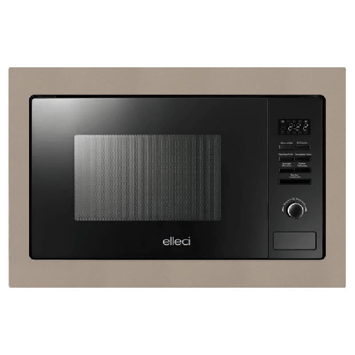 Elleci FGSP28143WS Forno a Microonde con Grill Capacita' 28 Litri Potenza 1100 W 8 Programmi Display LED Tortora