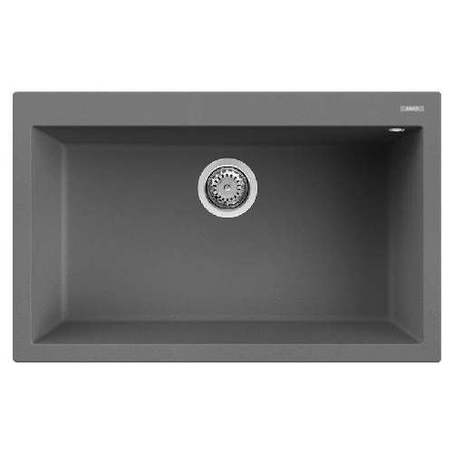 Elleci-Lavello-Incasso-1-vasca-79x50-Quadra-130-Keratek-Grigio-Dark-Grey-LKQ13099