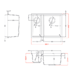 Elleci-Lavello-Incasso-2-vasche-56x44-Quadra-150-Sottotop-Keratek-Grigio-Light-Grey-LKQ15097BSO