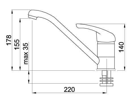 Elleci-Rubinetto-Miscelatore-Cucina-Minerva-Granitek-Nero-MGKMIN40