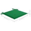vidaXL-Set-da-Bistrot-3-pz-con-Cuscini-Verdi-in-Legno-Massello-di-Teak