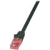 LogiLink-RJ45-Netzwerk-Anschlusskabel-CAT-6-U-UTP---0.25-m---Schwarz---Flammwidrig-mit-Rastnasenschutz--CQ2013U-
