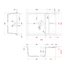 Elleci-Lavello-Incasso-1-vasca-65x50-Unico-125-Granitek-Grigio-Titanium-LMU12573