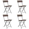 Sedie-Pieghevoli-da-Bistro-6-pz-Marroni-Polyrattan-e-Acciaio
