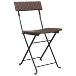 Sedie-Pieghevoli-da-Bistro-6-pz-Marroni-Polyrattan-e-Acciaio