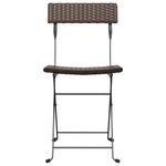 Sedie-Pieghevoli-da-Bistro-6-pz-Marroni-Polyrattan-e-Acciaio