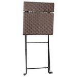 Sedie-Pieghevoli-da-Bistro-6-pz-Marroni-Polyrattan-e-Acciaio