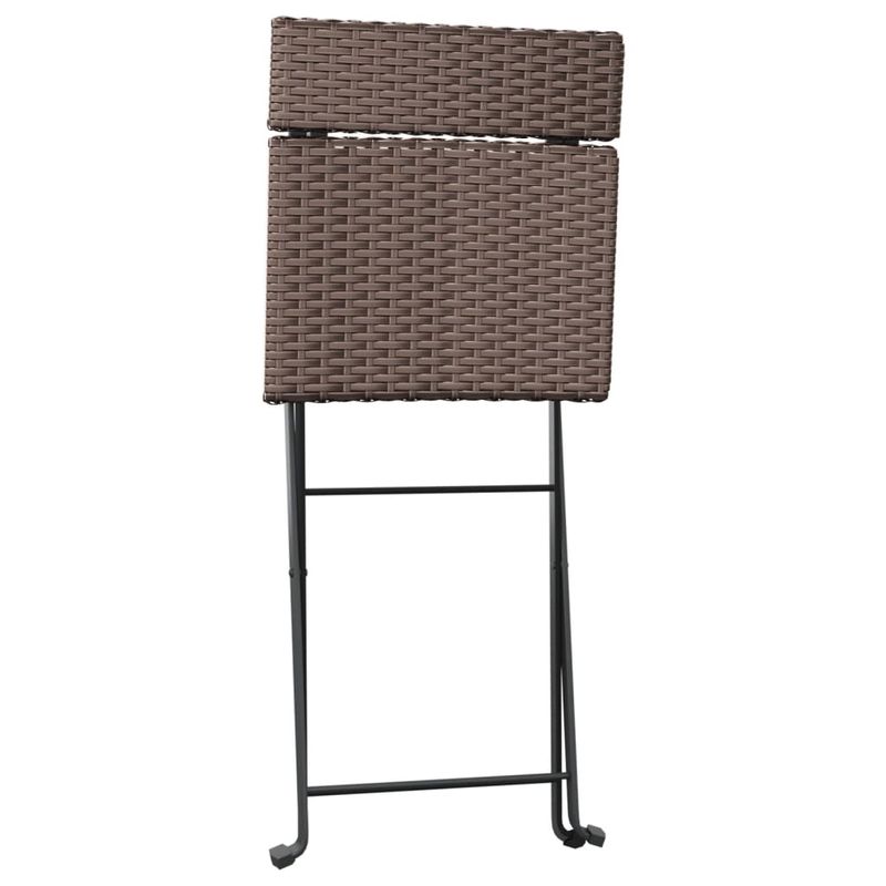 Sedie-Pieghevoli-da-Bistro-6-pz-Marroni-Polyrattan-e-Acciaio