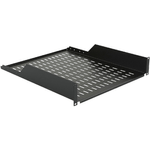 Lanview LOGON RAS215BL porta accessori Mensola per scaffale (2U 19 D=550mm RACK MOUNT - SHELF BLACK - Warranty: 60M)