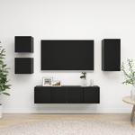 vidaXL-Set-Mobile-TV-5-pz-Nero-in-Truciolato
