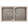 Elleci-Lavello-Incasso-2-vasche-86x50-Ego-450-Granitek-Grigio-Tortora-LGE45043