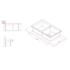 Elleci-Lavello-Incasso-2-vasche-86x50-Ego-450-Granitek-Grigio-Tortora-LGE45043