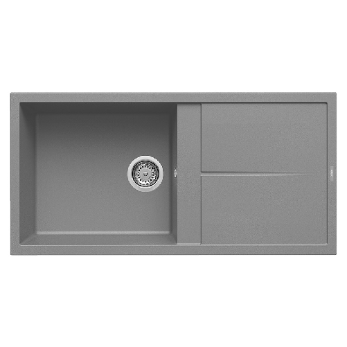 Elleci-Lavello-Incasso-1-vasca-100x50-Unico-480-Granitek-Grigio-Titanium-LMU48073