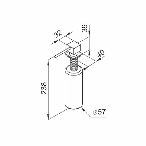 Elleci-Dispenser-sapone-quadrato-Element-Cromato---ADI02301